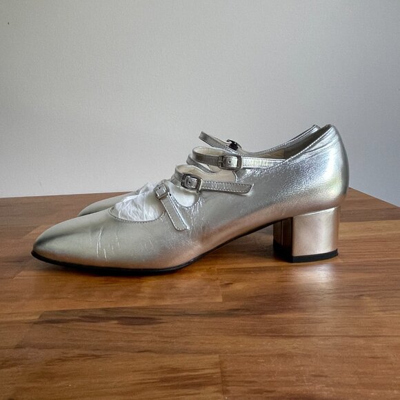 Carel Kina Silver leather Mary Janes - 38 - Picture 3 of 6